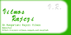 vilmos rajczi business card